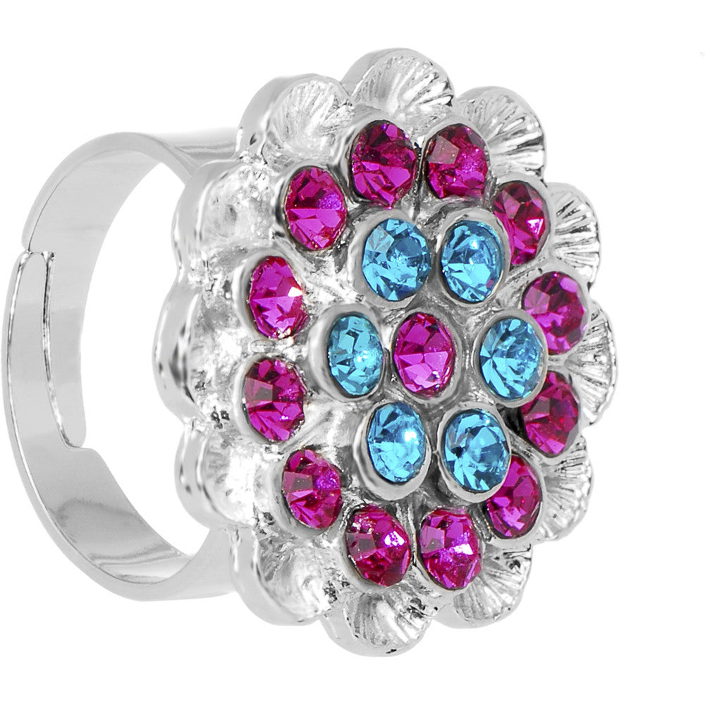 BodyCandy Lovey-Dovey Flower Adjustable Ring — main product shot