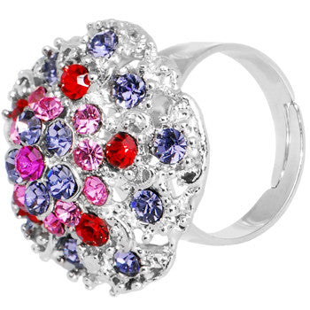 BodyCandy Mysterious Blossom Flower Adjustable Ring — detail close-up