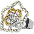 BodyCandy Clear Cut Out Flower Adjustable Ring — main product shot