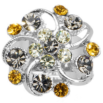 BodyCandy Feminine Exotic Flower Adjustable Ring — detail close-up