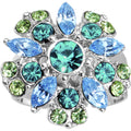 BodyCandy Blue Green Erotic Flower Adjustable Ring — main product shot
