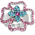 BodyCandy Charismatic Crossing Flower Adjustable Ring — main product shot