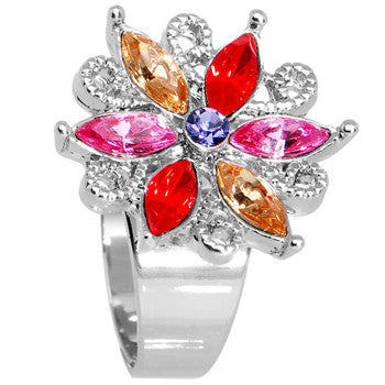 BodyCandy Fanciful Flower Adjustable Ring — detail close-up