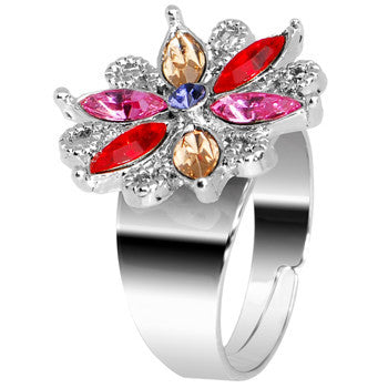 BodyCandy Fanciful Flower Adjustable Ring — lifestyle context