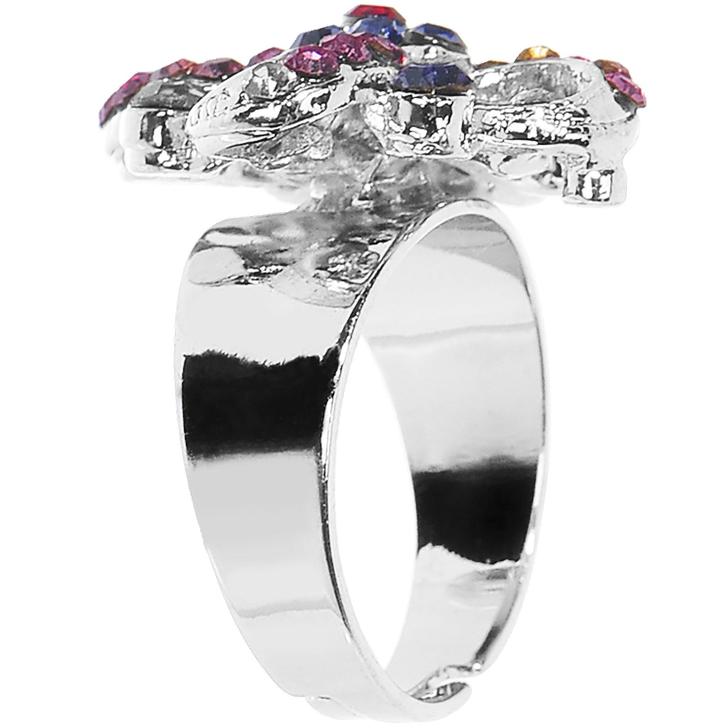 BodyCandy Dazzling Impressions Flower Adjustable Ring — lifestyle context