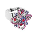 BodyCandy Dazzling Impressions Flower Adjustable Ring — main product shot
