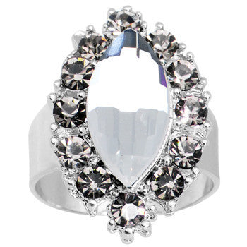 BodyCandy Romantic Marquise Adjustable Ring — detail close-up