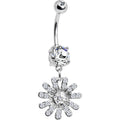 BodyCandy Crystalline Gem Gerber Daisy Flower Belly Ring — main product shot