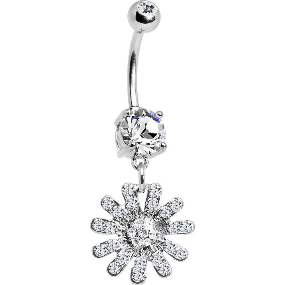 BodyCandy Crystalline Gem Gerber Daisy Flower Belly Ring — main product shot