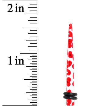 BodyCandy 6G Lovely Red Heart Acrylic Ear Taper — lifestyle context