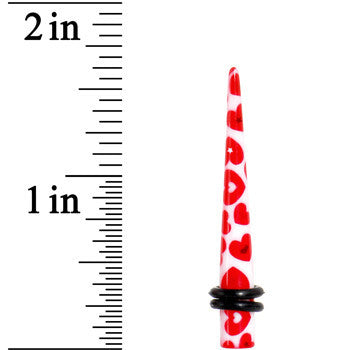BodyCandy 4G Lovely Red Heart Acrylic Ear Taper — lifestyle context