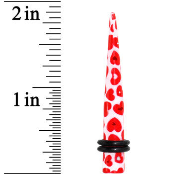BodyCandy 2G Lovely Red Heart Acrylic Ear Taper — lifestyle context