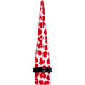 BodyCandy 00G Lovely Red Heart Acrylic Ear Taper — main product shot