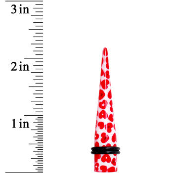 BodyCandy 00G Lovely Red Heart Acrylic Ear Taper — lifestyle context
