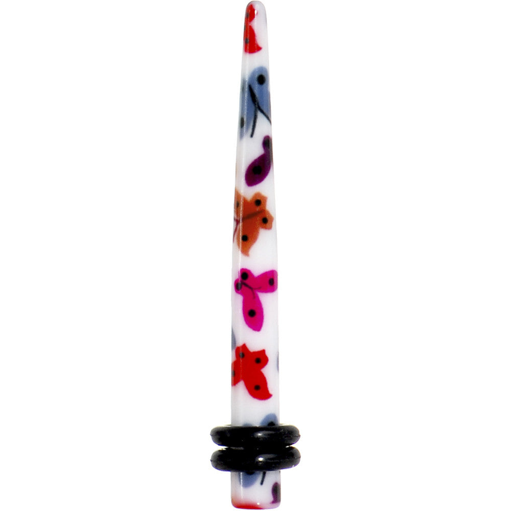 BodyCandy 6G Multi Color Butterfly Acrylic Ear Taper — main product shot