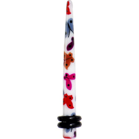 6G Multi Color Butterfly Acrylic Ear Taper