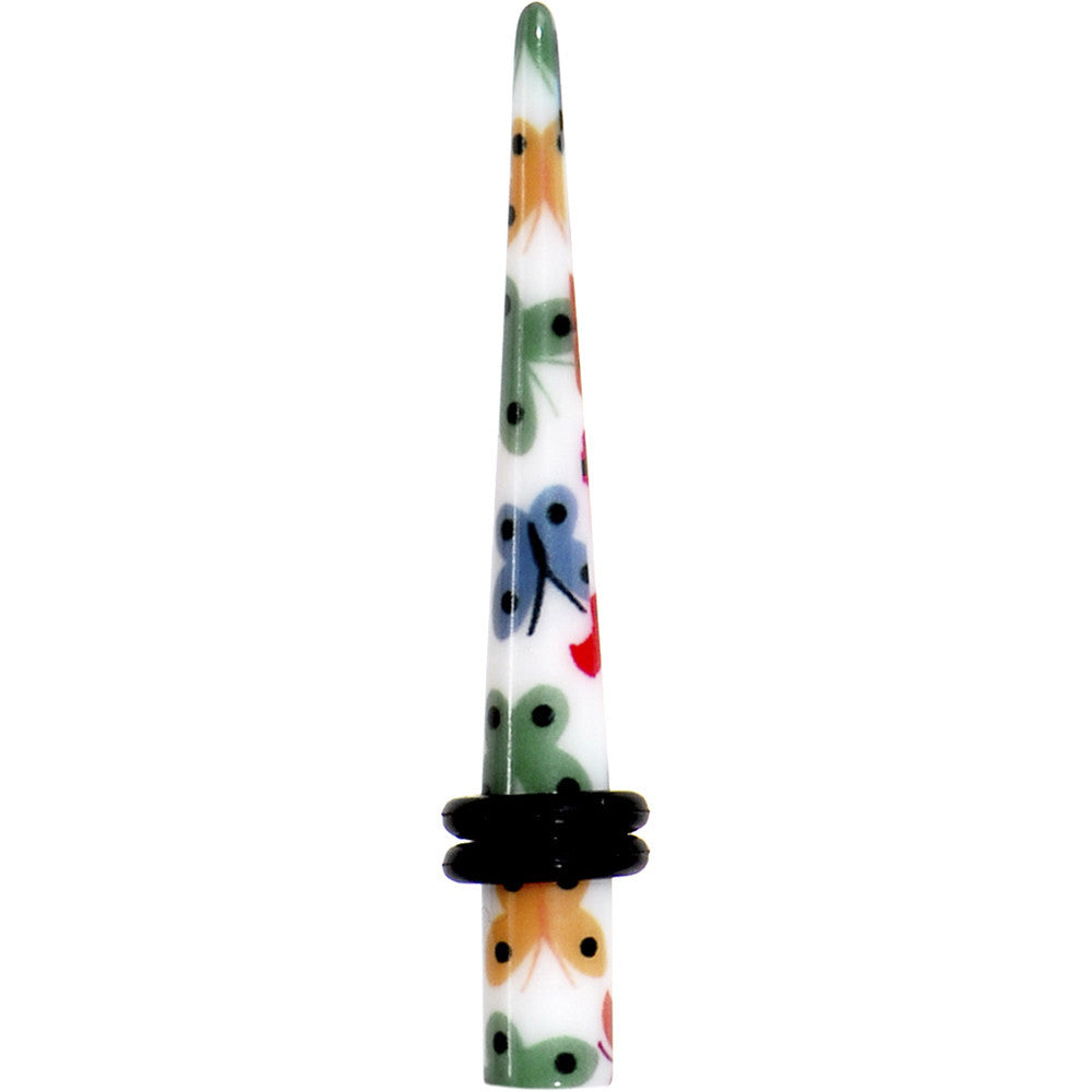 BodyCandy 4G Multi Color Butterfly Acrylic Ear Taper — main product shot