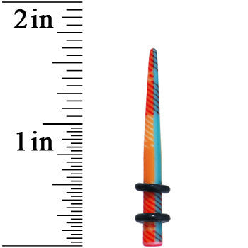 BodyCandy 6G Acrylic Plaid Taper Ear Plug — lifestyle context