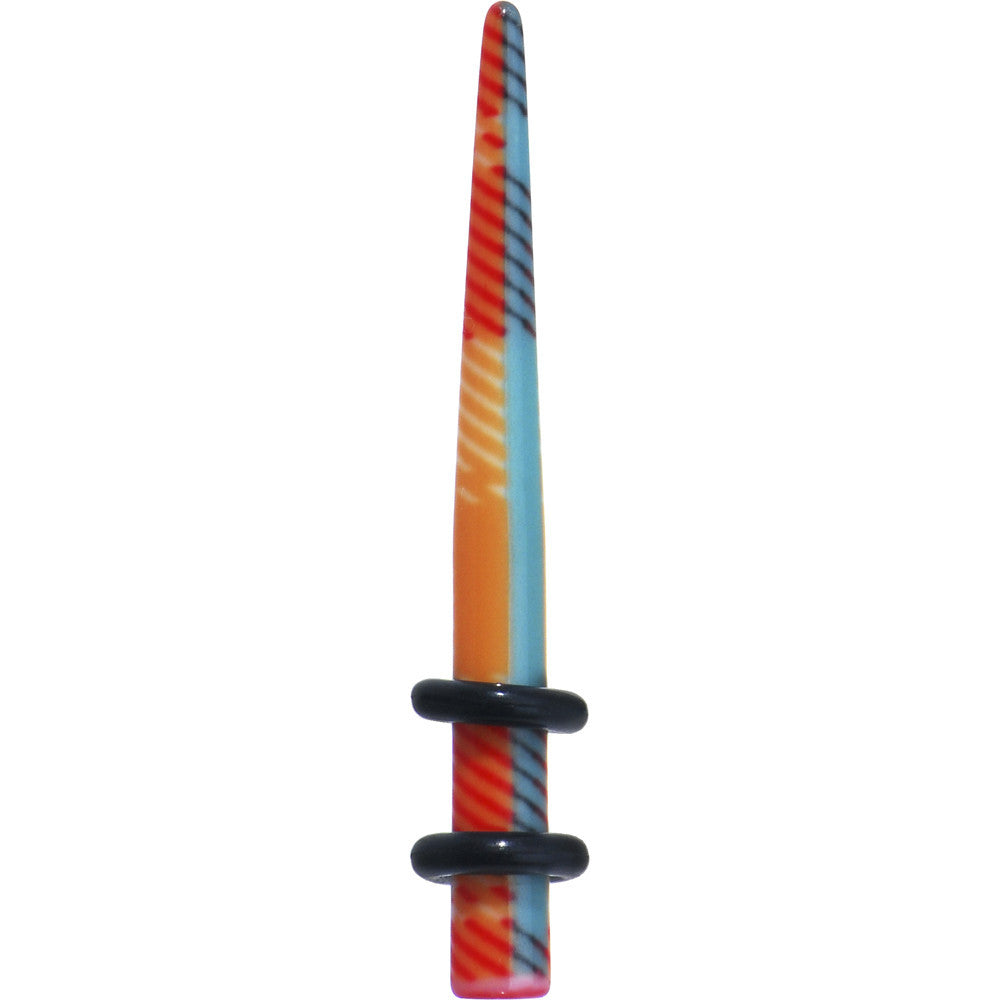 BodyCandy 6G Acrylic Plaid Taper Ear Plug — main product shot