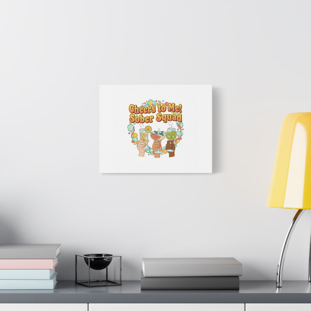 Cheers to Me Sober Squad Canvas | Dry January Mocktail Art