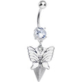 BodyCandy Crystalline Gem Artistic Butterfly Belly Ring — main product shot