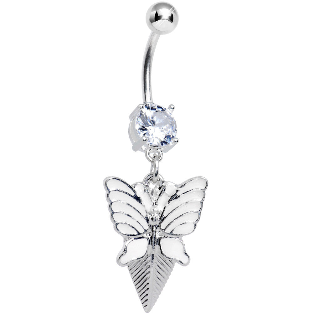 BodyCandy Crystalline Gem Artistic Butterfly Belly Ring — main product shot