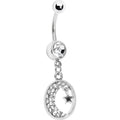 BodyCandy Clear Gem Celestial Crescent Moon Belly Ring — main product shot