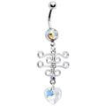 BodyCandy Tranquil Scroll Heart Belly Ring — main product shot