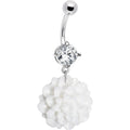 BodyCandy Crystalline Gem Full Bloom Shell Flower Belly Ring — main product shot