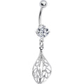 BodyCandy Crystalline Gem Dramatic Drifting Leaf Belly Ring — main product shot