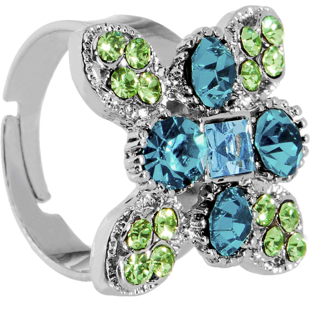 BodyCandy Aquamarine Beauty Adjustable Ring — main product shot