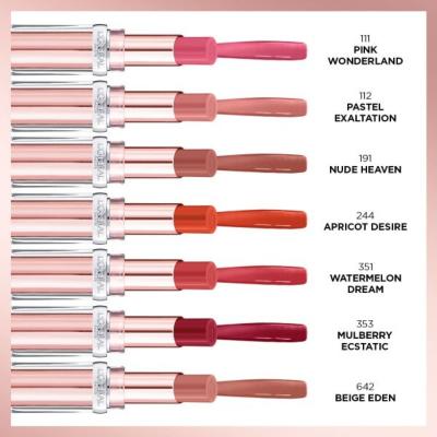 Loreal Paris Glow Paradise 191 Nude Heaven Lipstick - Moisturizing Balm-in-Lipstick with Pomegranate Extract