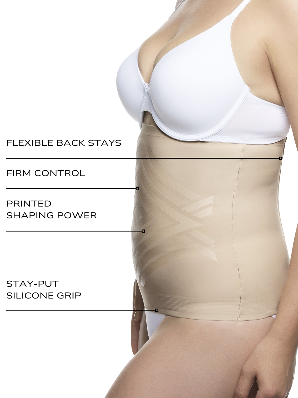 Step-In Waist Cincher with LYCRA FitSense® print technology