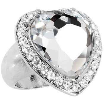 BodyCandy Size 7.5 -Crystalline Luster Heart Ring — detail close-up