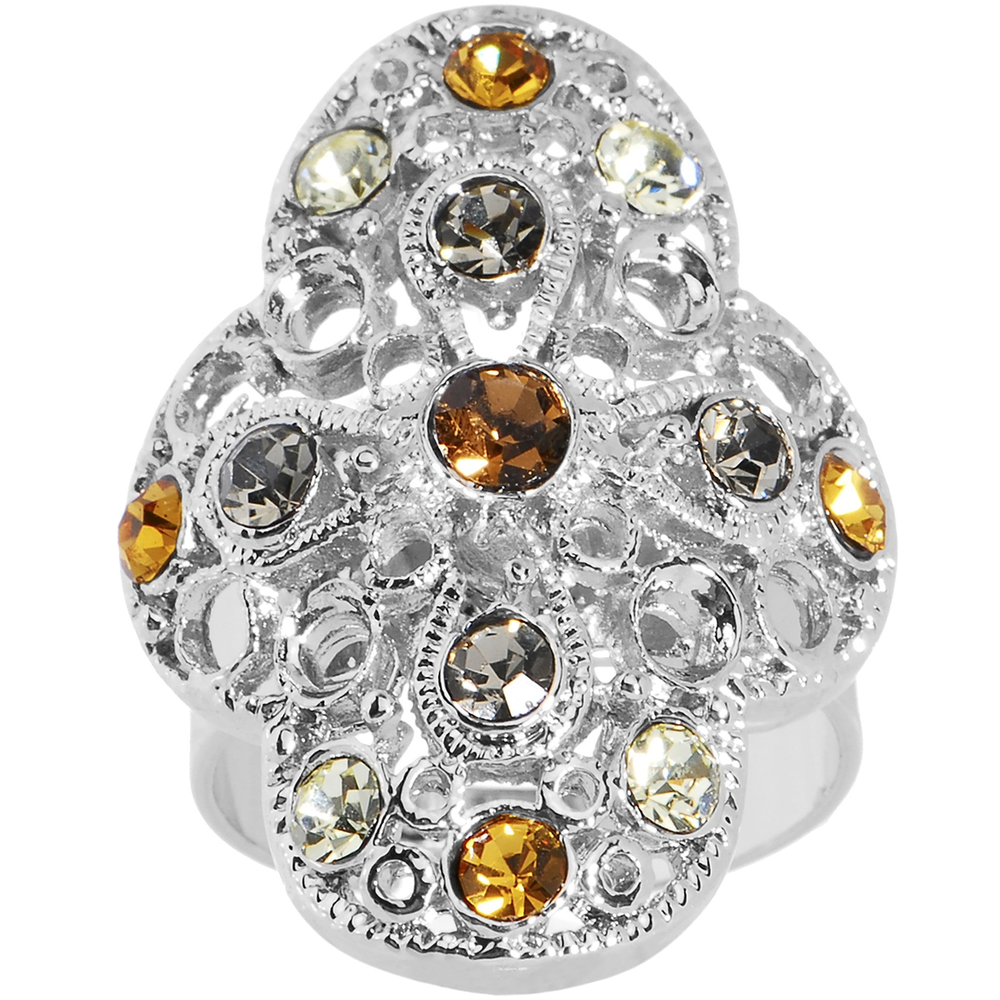 BodyCandy Twig light Glam Adjustable Ring — detail close-up