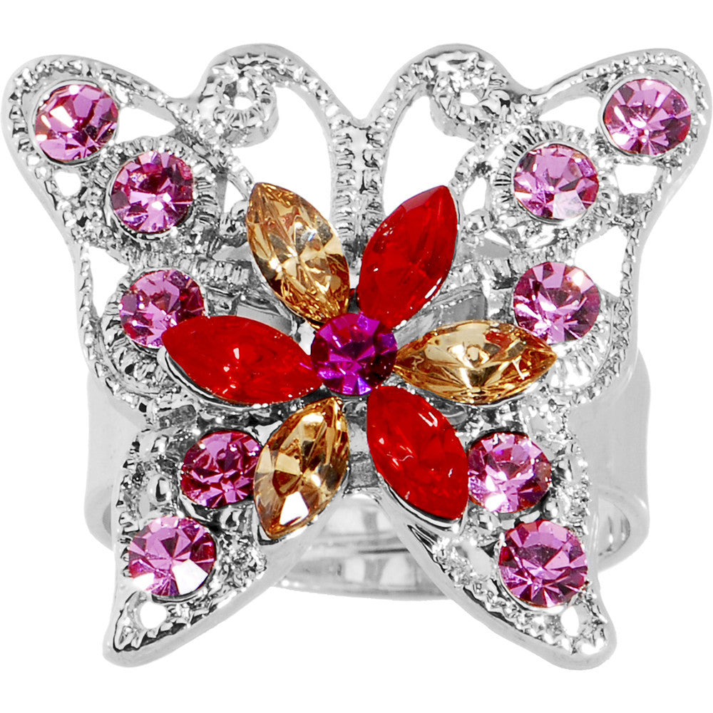 BodyCandy Butterfly Bling Adjustable Ring — main product shot