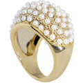 BodyCandy Size 7.5 -Goldtone Faux Pearl Princess Ring — main product shot