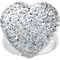 BodyCandy Clear Sparkler Heart Adjustable Ring — main product shot
