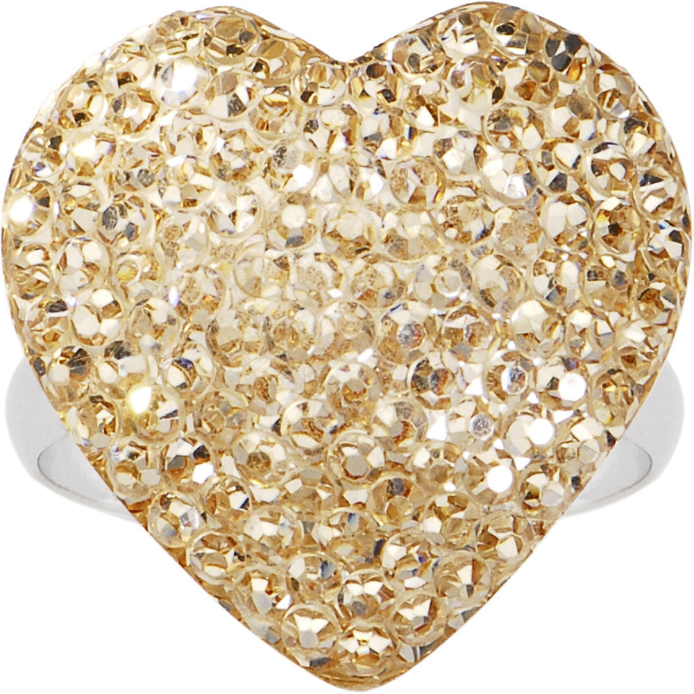 BodyCandy Tawny Sparkler Heart Adjustable Ring — main product shot