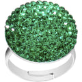 BodyCandy Emerald Green Sparkler Round Adjustable Ring — main product shot
