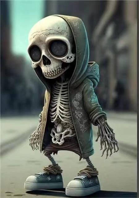 Halloween Skeleton Figurines - Cool Resin Doll Home Decor