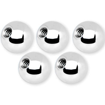 BodyCandy 14G 5mm Stainless Steel Replacement Ball Bonus Pack Set — detail close-up