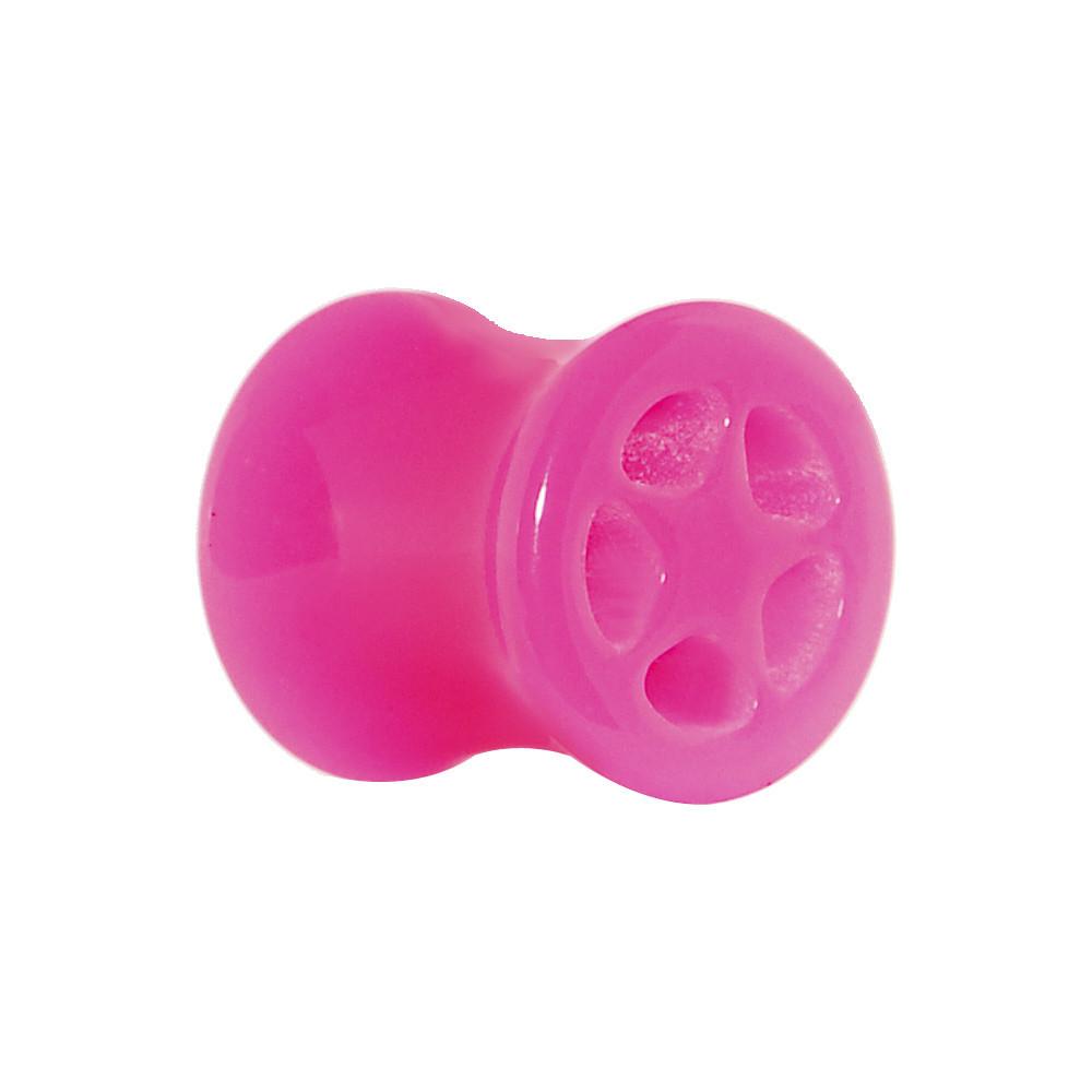 BodyCandy Acrylic Neon Pink Star Tunnel Plug 2G to 20mm — lifestyle context