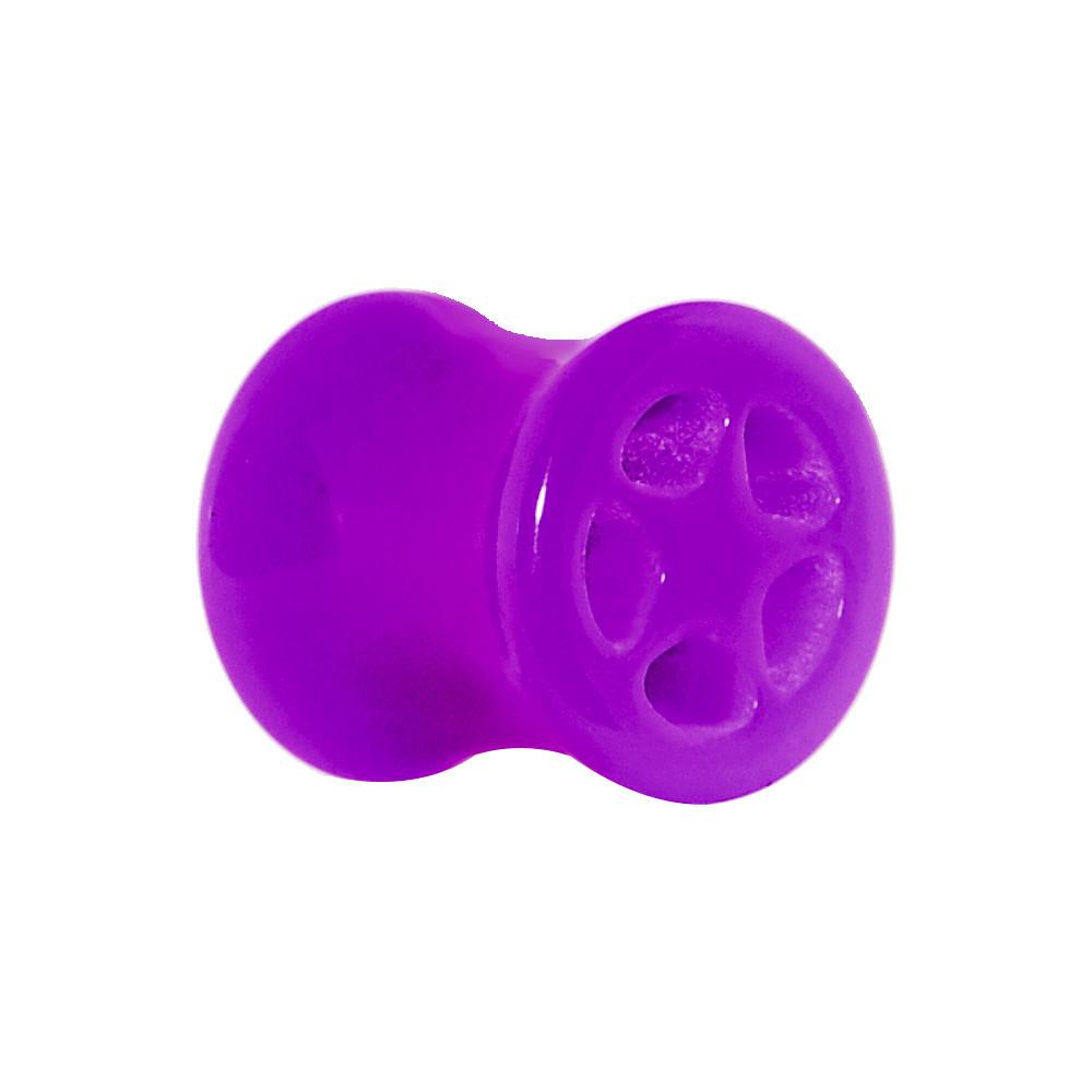 BodyCandy Acrylic Neon Purple Star Tunnel Plug 2G to 20mm — lifestyle context