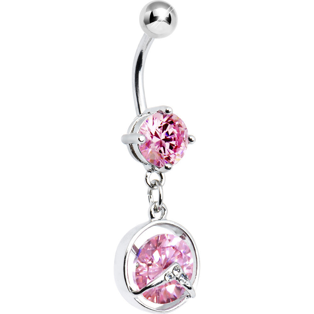 BodyCandy Pink Gem Faceted Beauty Belly Ring — main product shot
