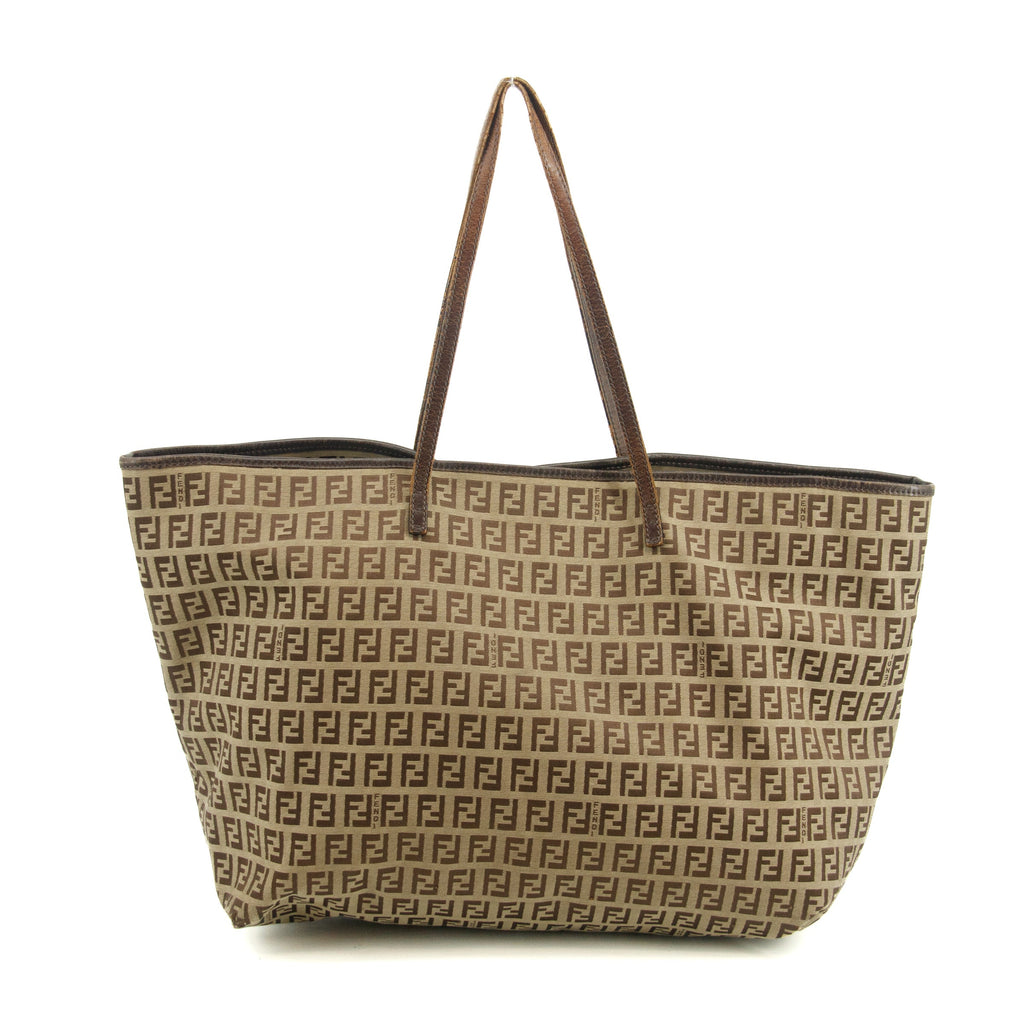 Bolt Boutique Fendi FF Zucchino Patter Beige Shoulder Bag  #3579 — main product shot