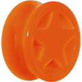 BodyCandy Acrylic Neon Orange Star Tunnel Plug 2G to 20mm — size reference