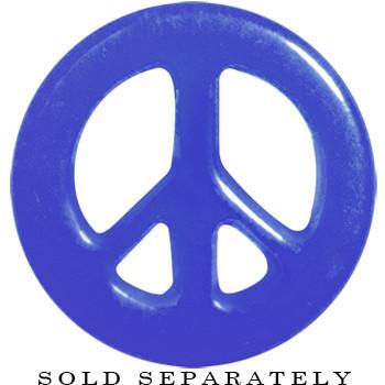 BodyCandy Acrylic Neon Blue Peace Sign Tunnel Plug 2G to 20mm — lifestyle context