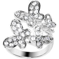 BodyCandy Clear Jeweled Cluster Butterfly Adjustable Ring — main product shot