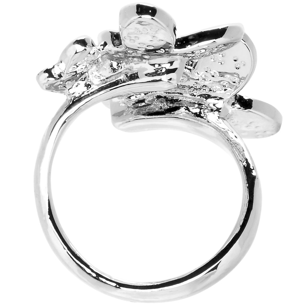 BodyCandy Clear Jeweled Cluster Butterfly Adjustable Ring — lifestyle context